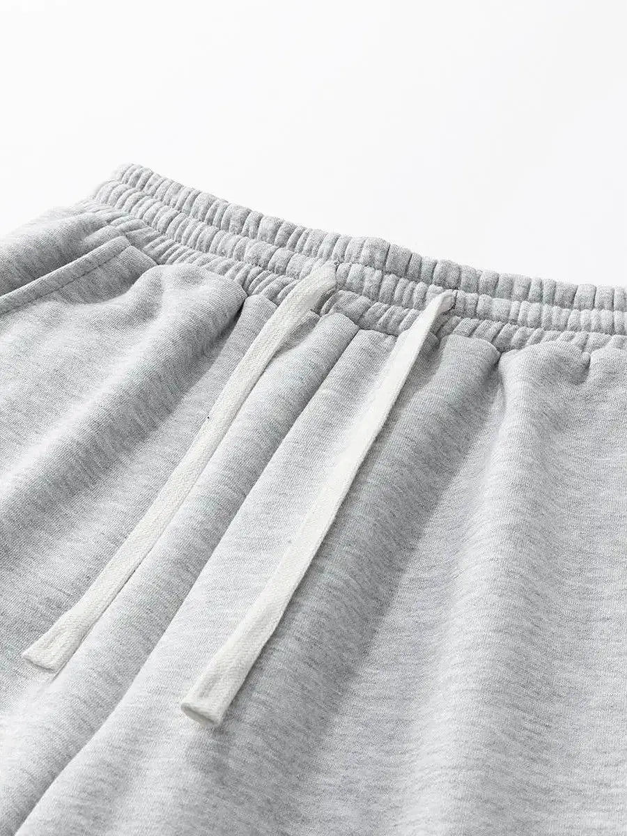Men's Cotton Blend Casual Relaxed Fit Above-the-Knee Shorts - Drawstring Waistband, Adjustable Bottom, Baggy Draped Cut, Athleisure Menswear Bottoms for Workouts, Lounging