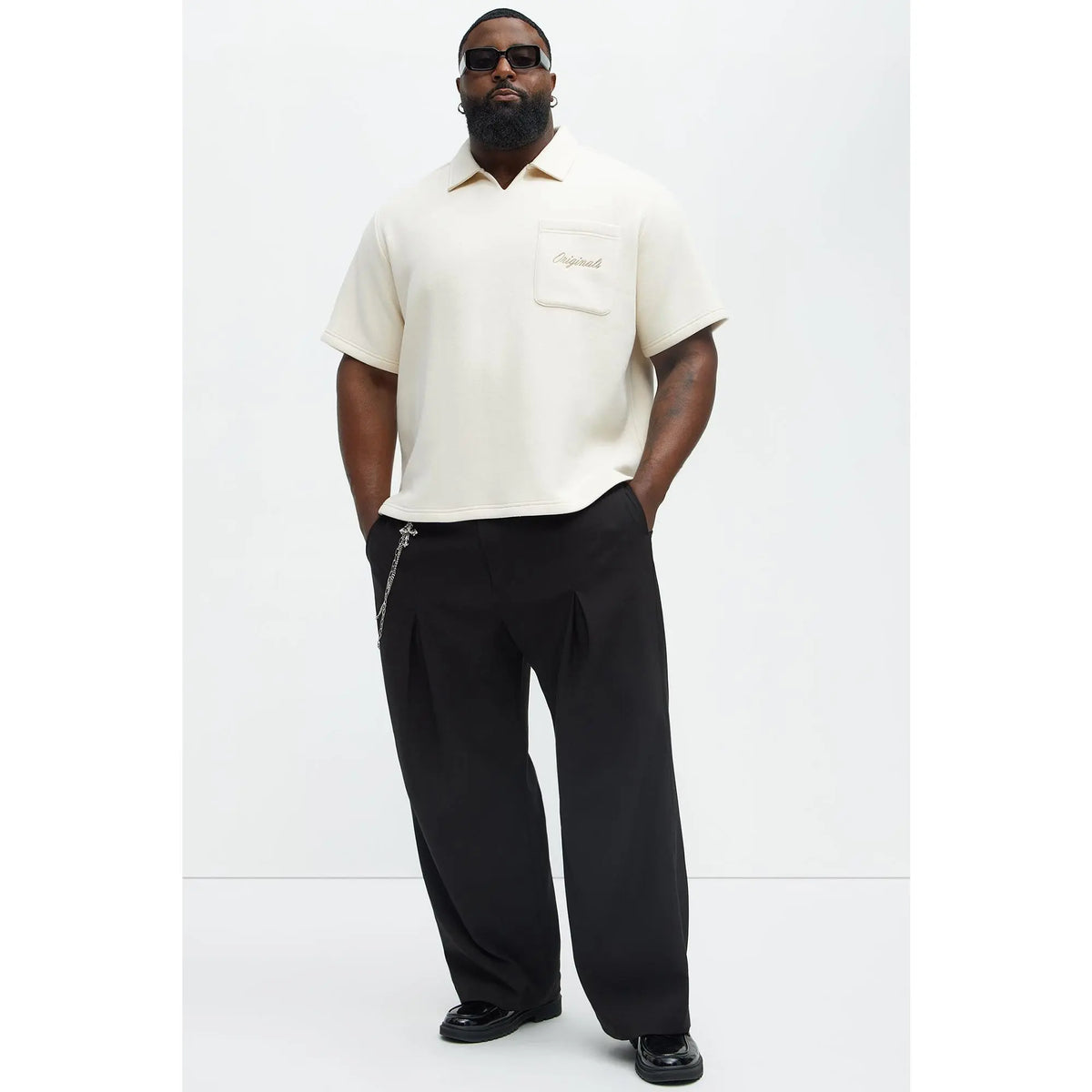 Tyson Happy Mistake Short Sleeve Polo - Cream